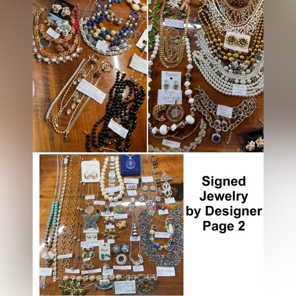 🧨1 LB ALL SIGNED/ HIGH END Jewelry Lot~MOST necklaces signed +earrings bracelets - Picture 5 of 9